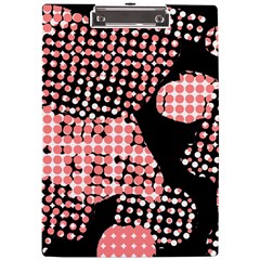 Abstrait Effet Formes Noir/rose A4 Clipboard