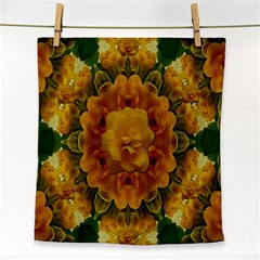 Tropical Spring Rose Flowers In A Good Mood Decorative Face Towel by pepitasart