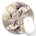 Fractal Feathers Round Mousepads Front