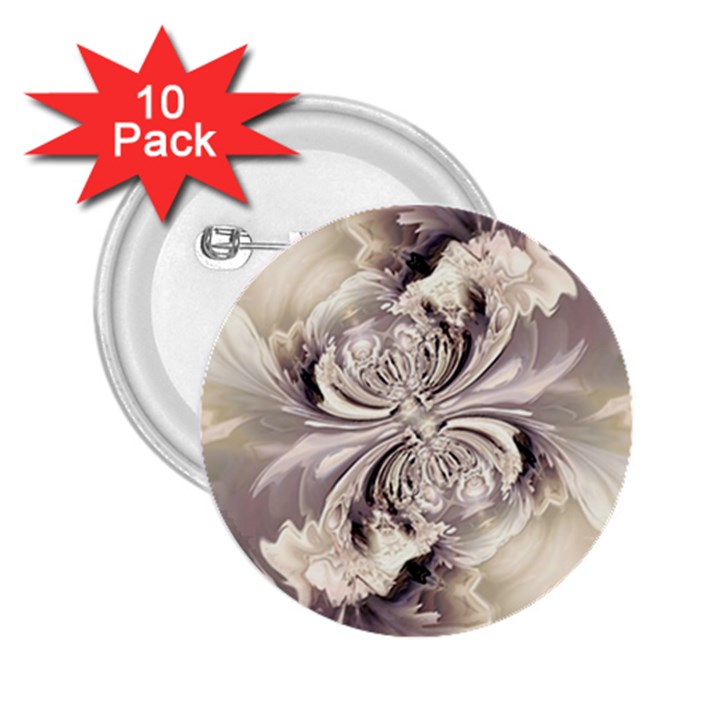 Fractal Feathers 2.25  Buttons (10 pack) 