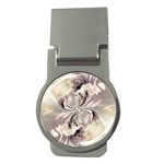 Fractal Feathers Money Clips (Round)  Front