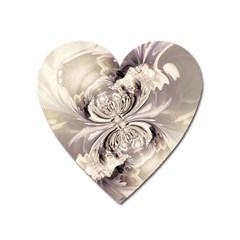 Fractal Feathers Heart Magnet by MRNStudios