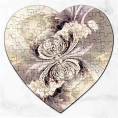 Fractal Feathers Jigsaw Puzzle (heart) by MRNStudios