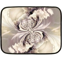 Fractal Feathers Double Sided Fleece Blanket (mini)  by MRNStudios