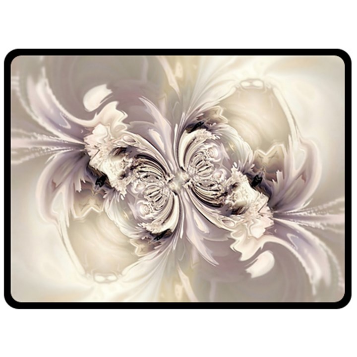 Fractal Feathers Fleece Blanket (Large) 