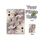 Fractal Feathers Playing Cards 54 Designs (Mini) Front - Spade4