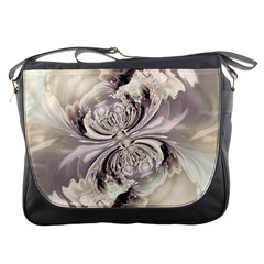 Fractal Feathers Messenger Bag by MRNStudios