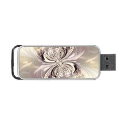 Fractal Feathers Portable Usb Flash (one Side) by MRNStudios