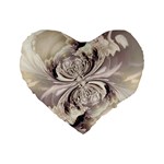 Fractal Feathers Standard 16  Premium Heart Shape Cushions Front