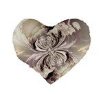 Fractal Feathers Standard 16  Premium Heart Shape Cushions Back