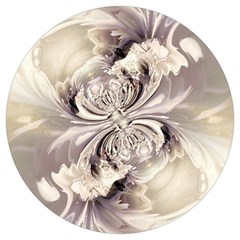 Fractal Feathers Round Trivet