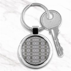 Nature Collage Seamless Pattern Key Chain (round) by dflcprintsclothing