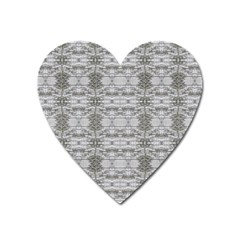 Nature Collage Seamless Pattern Heart Magnet by dflcprintsclothing