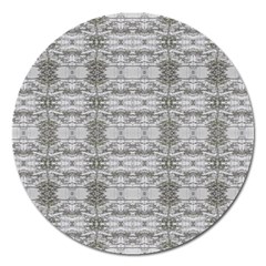 Nature Collage Seamless Pattern Magnet 5  (round)