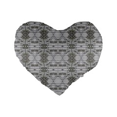 Nature Collage Seamless Pattern Standard 16  Premium Heart Shape Cushions by dflcprintsclothing