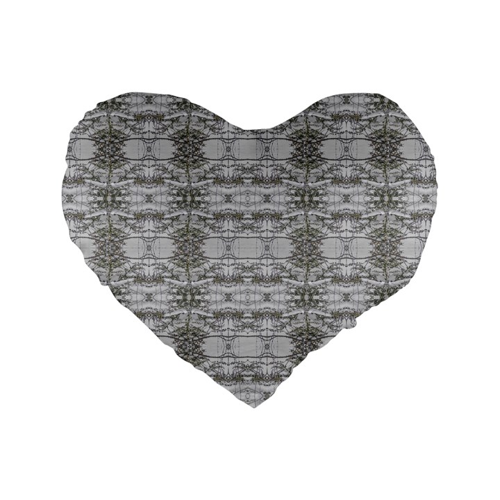 Nature Collage Seamless Pattern Standard 16  Premium Heart Shape Cushions