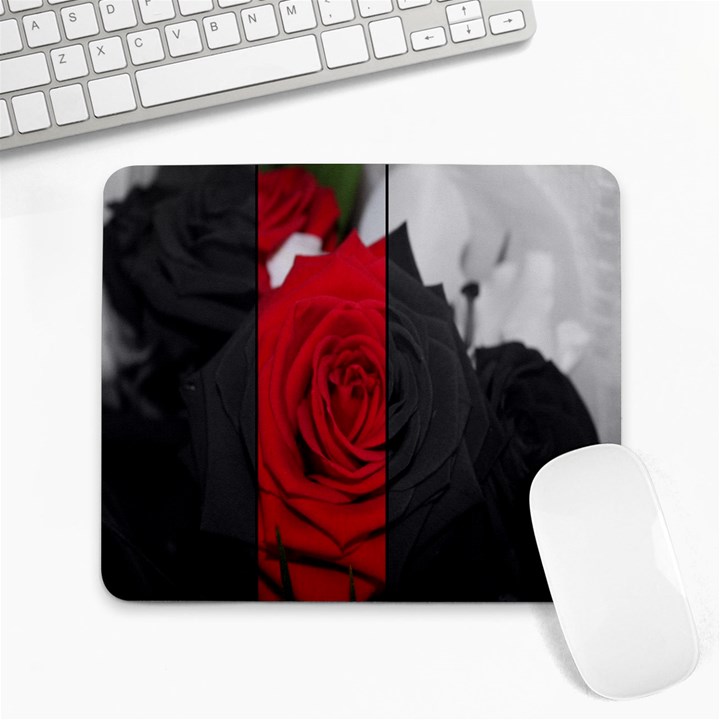 Roses Rouge Fleurs Large Mousepads