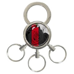 Roses Rouge Fleurs 3-ring Key Chain by kcreatif