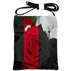 Roses Rouge Fleurs Shoulder Sling Bag by kcreatif