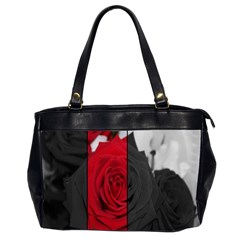 Roses Rouge Fleurs Oversize Office Handbag (2 Sides) by kcreatif