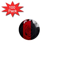 Roses Rouge Fleurs 1  Mini Magnets (100 Pack)  by kcreatif