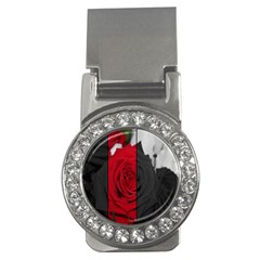 Roses Rouge Fleurs Money Clips (cz)  by kcreatif