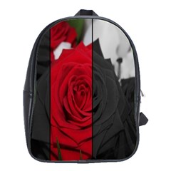 Roses Rouge Fleurs School Bag (large) by kcreatif