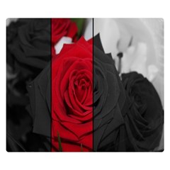 Roses Rouge Fleurs Double Sided Flano Blanket (small)  by kcreatif