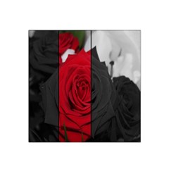 Roses Rouge Fleurs Satin Bandana Scarf by kcreatif