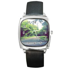 Photo Vue Sur Forêt  Square Metal Watch by kcreatif