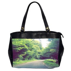 Photo Vue Sur Forêt  Oversize Office Handbag (2 Sides) by kcreatif