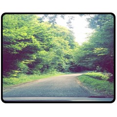 Photo Vue Sur Forêt  Fleece Blanket (medium)  by kcreatif