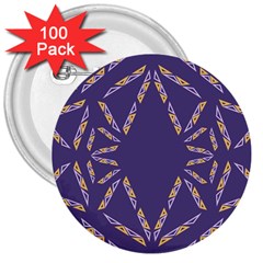 Abstract Pattern Geometric Backgrounds   3  Buttons (100 Pack)  by Eskimos