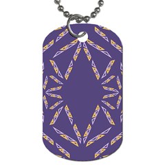 Abstract Pattern Geometric Backgrounds   Dog Tag (one Side) by Eskimos