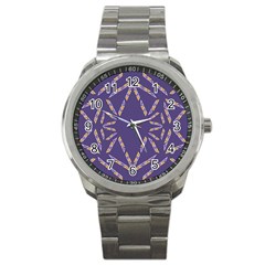 Abstract Pattern Geometric Backgrounds   Sport Metal Watch by Eskimos