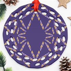 Abstract Pattern Geometric Backgrounds   Round Filigree Ornament (two Sides) by Eskimos