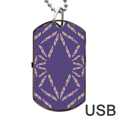 Abstract Pattern Geometric Backgrounds   Dog Tag Usb Flash (one Side) by Eskimos