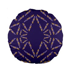 Abstract Pattern Geometric Backgrounds   Standard 15  Premium Flano Round Cushions by Eskimos