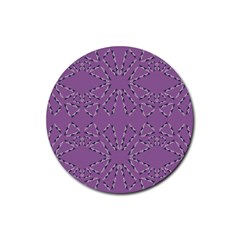 Abstract Pattern Geometric Backgrounds   Rubber Coaster (round) by Eskimos