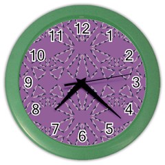 Abstract Pattern Geometric Backgrounds   Color Wall Clock by Eskimos