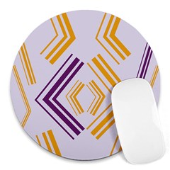 Abstract Geometric Design    Round Mousepads by Eskimos