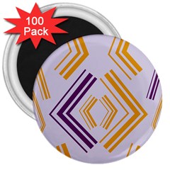 Abstract Geometric Design    3  Magnets (100 Pack) by Eskimos