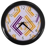 Abstract geometric design    Wall Clock (Black) Front