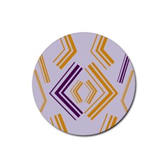 Abstract Geometric Design    Rubber Coaster (round) by Eskimos