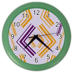 Abstract Geometric Design    Color Wall Clock by Eskimos