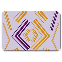 Abstract Geometric Design    Large Doormat  by Eskimos