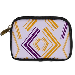 Abstract Geometric Design    Digital Camera Leather Case by Eskimos