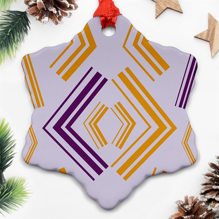 Abstract geometric design    Snowflake Ornament (Two Sides)