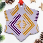 Abstract geometric design    Snowflake Ornament (Two Sides) Back