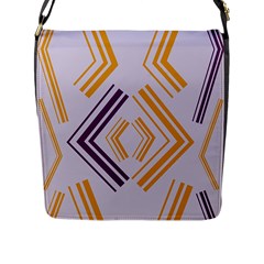 Abstract Geometric Design    Flap Closure Messenger Bag (l) by Eskimos